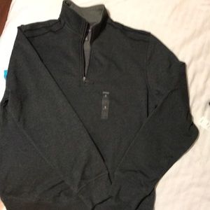 Pullover sweatshirt with zipper collar